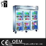 3 Glass Doors Static cooling Reach-In Refrigerator