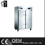 1000L Tube Style Static Cooling Double-Temperature Reach-In Kitchen Refrigerator & Freez