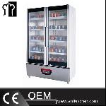 717L Commercial Direct Cooling 2 Glass Door Refrigerator Showcase