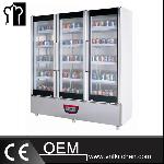 1047L Commercial Direct Cooling 3 Glass Door Refrigerator Showcase