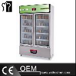 717L Commercial Fan Cooling 2 Doors Refrigerator Showcase