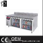 1.5m Deluxe Panel Type Commercial Direct Cooling Refrigerator Work Table With Backsplash