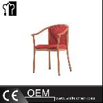 Banquet Imitation Wood Aluminum Chair