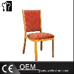 Banquet Imitation Wood Aluminum Chair