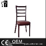 Banquet Imitation Wood Aluminum Chair