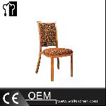 Banquet Imitation Wood Aluminum Chair