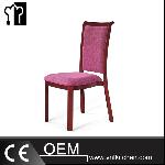 Banquet Imitation Wood Aluminum Chair