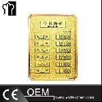 Rate Card (Alluvial Gold Surface)