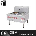 1-Burner & 1-Warmer Dual-fuel Wok