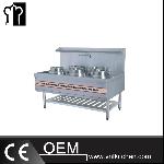 British Style 7 Steel Burners Gas Cooking Stove