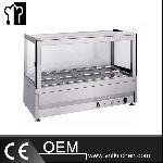 Electric Buffet Hot Food Display with Straight Glass