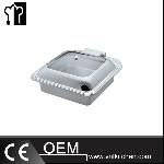 Self-opening Oblong Induction 2/3GN Chafer With Glass Lid