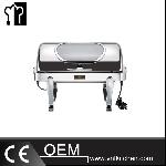 Oblong Visible Single Pan Chafing Dish With Chrome legs & Temperature Control