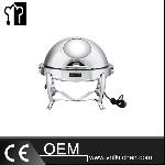 Round Visible Chafing Dish With Chrome legs & Temperature Control