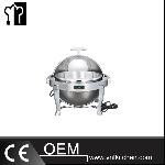 Round Visible Chafing Dish With Chrome legs & Temperature Control