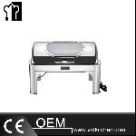 Oblong Visible Single Pan Chafing Dish With Stainless Steel legs & Temperature Control