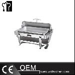 Oblong Single Pan Chafing Dish With Chrome legs & Temperature Control