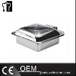 Oblong 2/3GN Chafer With Glass Lid