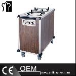 Electric 2-Holder Plate Warmer Cart