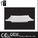 Melamine Bamboo Shaped Edge Sushi Plate