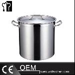 6L Stainless Steel Durable Thicker-Bottom Stock  Pot With Cover