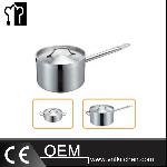 Φ220mm Stainless Steel Composite Bottom  Deep Sauce Pan With  Single Handle