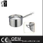 Φ120mm Stainless Steel Composite Bottom Deep Sauce Pan With Double Ears