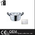 Φ200mm Stainless Steel Triple-ply Hammered Pot with Cover