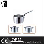 Φ80mm Stainless Steel Triple-ply Hammered Sauce Pan With Cover