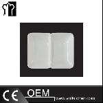 2 Compartments Melamine Rectangle Sauce Dish