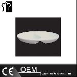 2 Compartments Melamine Oval Sauce Dish