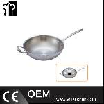 Φ250mm Three-ply Wok With Handle & Ear