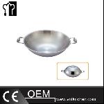 Φ360mm Three-ply Wok With Double Ear