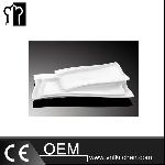 Ceramic Oblong Wave Edge Plate