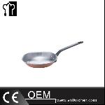 Φ220mm Triple-ply Copper Hammered Frying Pan