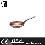 Φ220mm Copper Triple-ply Hammered Frying Pan