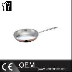 Φ200mm Stainless Steel Triple-ply Copper Steel Frying Pan