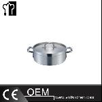 2L American Style Composite Bottom Aluminum Rondeau Pan With Cover