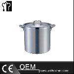 6L European Style Composite Bottom Aluminum Stock  Pot With Cover