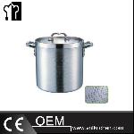 6L American Style Composite Bottom Hammered Aluminum Stock  Pot With Cover