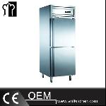 SS304 2 Doors Static Cooling Reach-In Kitchen Refrigerator