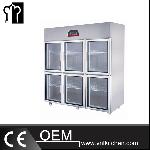 Deluxe Standard Type Six Doors Commercial Direct Cooling Refrigerator & Freezer