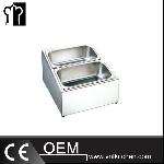 Stainless Steel 2 Compartments Condiments Container