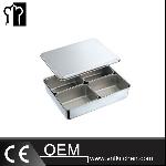 Stainless Steel 4 Compartments Condiments Container