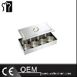 Stainless Steel 8 Compartments Sauce Container