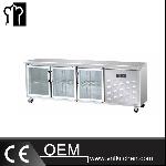 3 Glass Doors Fancooling Undercounter Refrigerator