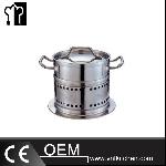 Φ140mm Stainless Steel Hot Pot With Heater