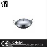 Stainless Steel Deep Wok Double Ears