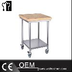 Mobile Bench With Wooden/Plastic Cutting Board