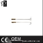 Φ8mm Stainless Steel Double Soup Hook With Wood Handle